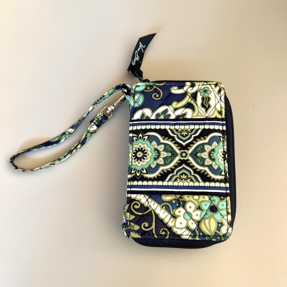 Vera Bradley Retired Rhythm & Blues Pattern Wristlet - Picture 3 of 4